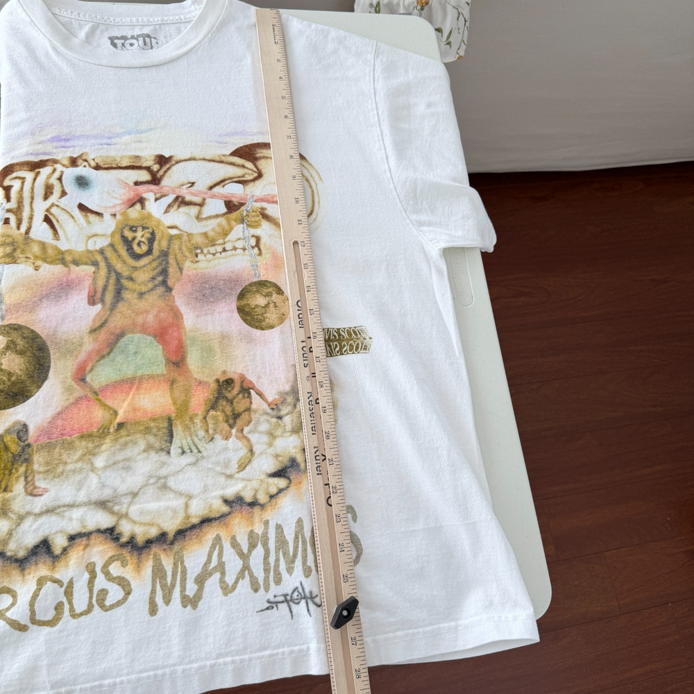 Travis Scott Shirt XL White Utopia Album Tour Skitzo Circus Maximus 2023 Tee - Picture 13 of 13